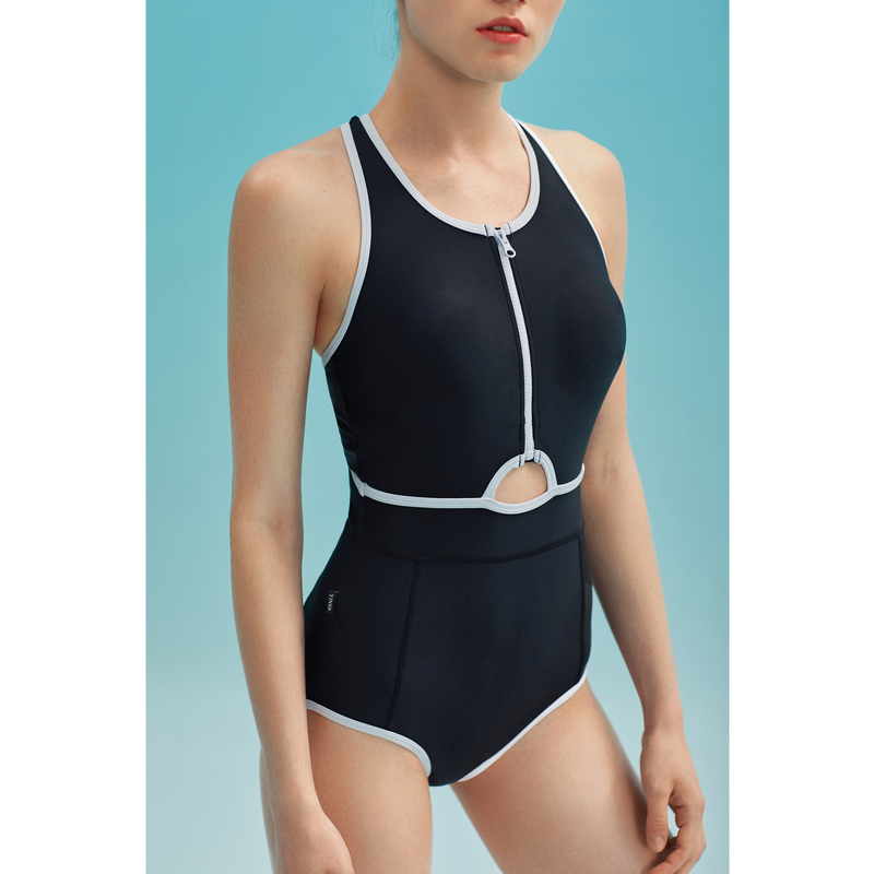 YINER LIFE 夏季前拉链遮肚显瘦三角连体泳衣8J50215020