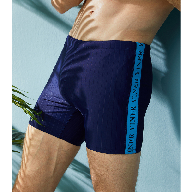 YINER LIFE 音儿泳装夏季新款侧条纹速干平角泳裤男防尴尬8J50216050