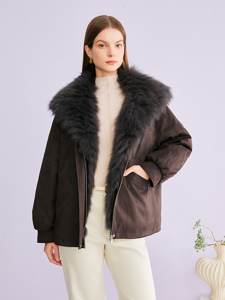 26年音儿春季新款狐狸毛白鹅绒【可拆卸】8C66108136