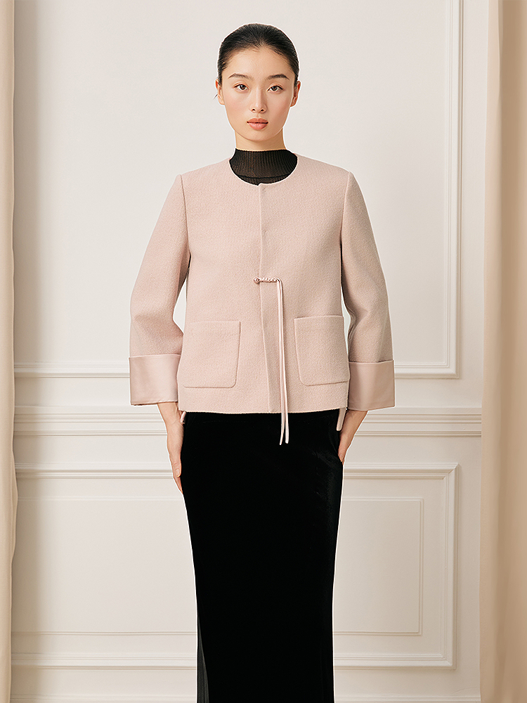 【澳洲绵羊毛】Song of Song歌中歌2026春新款14道工序新中式外套5C36110430