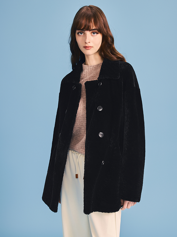 PSALTER诗篇 2026春季新款奢华真皮毛一体皮草外套6C66109213