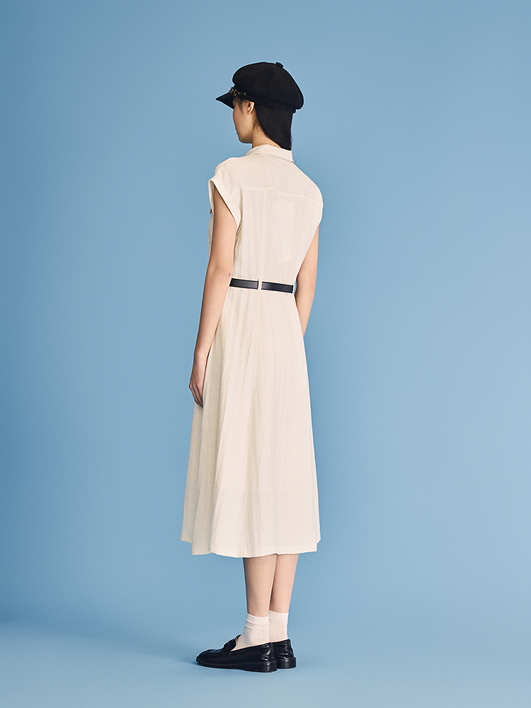 PSALTER诗篇2026夏季新款天丝麻收腰连衣裙6C66205123