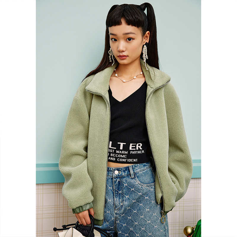 (预售 12.11发货)PSALTER诗篇 通勤百搭防风保暖软糯颗粒羊毛外套6J43170010