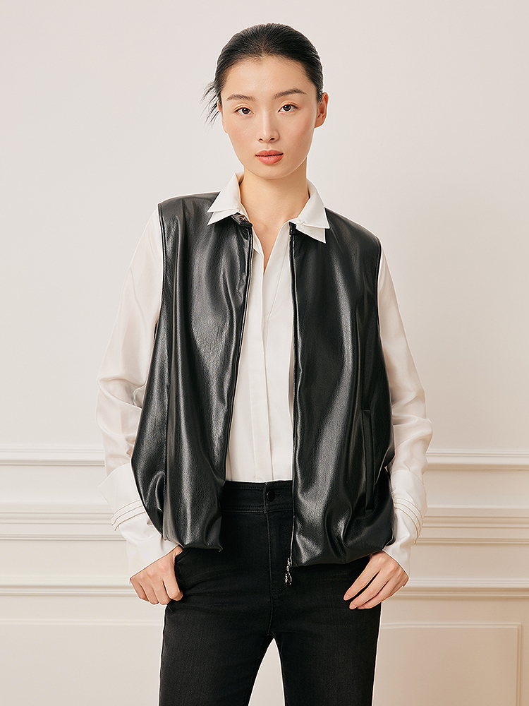 Song of Song歌中歌2026年春季新品黑色坎肩通勤外搭马甲5C36101080