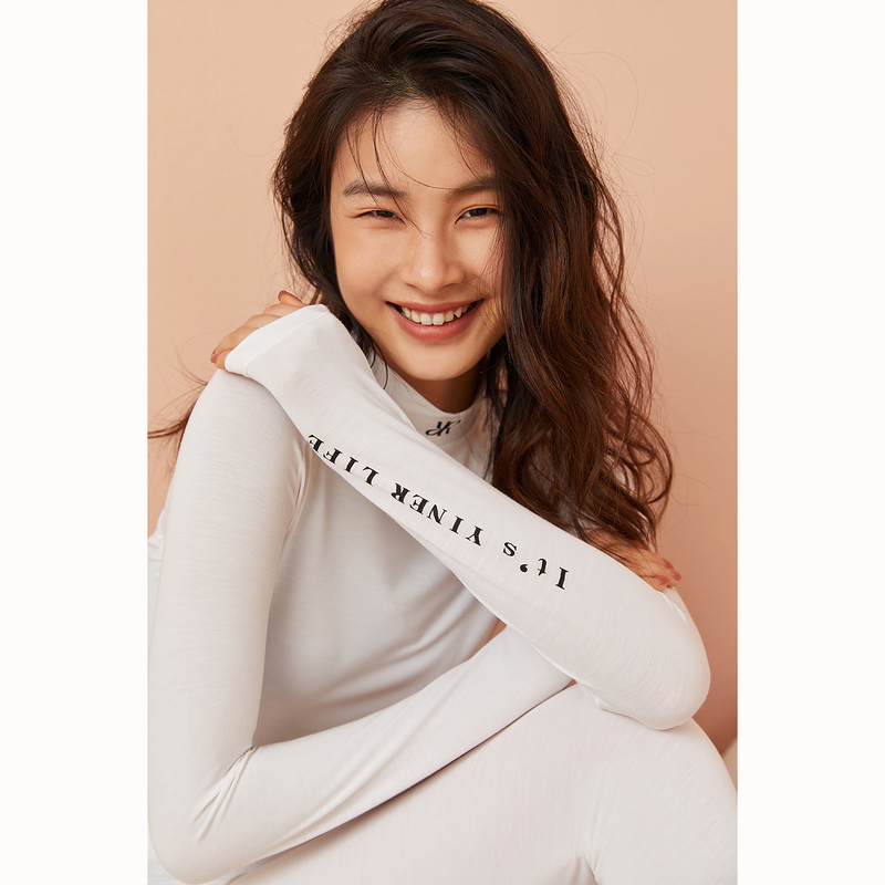  蚕丝半高领女士保暖套装8J50307210