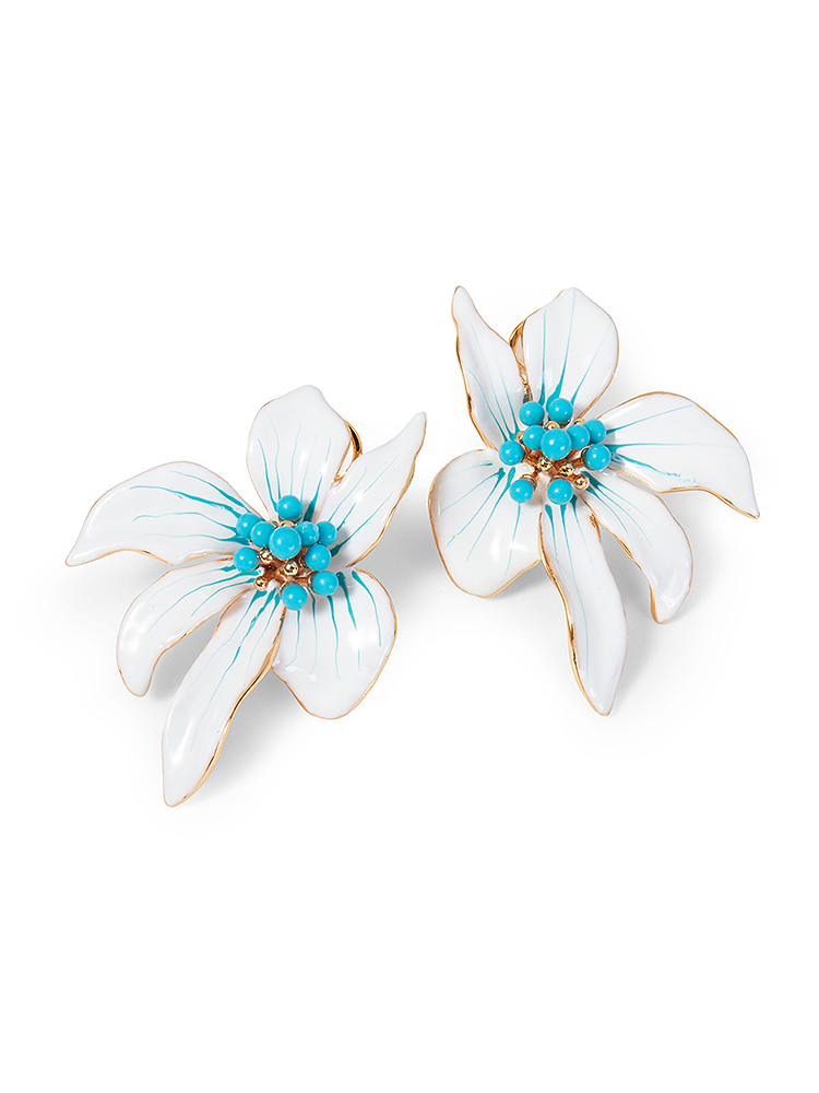 SongofSong歌中歌2025春季金色天然绿松石点缀精致耳环5C35194020