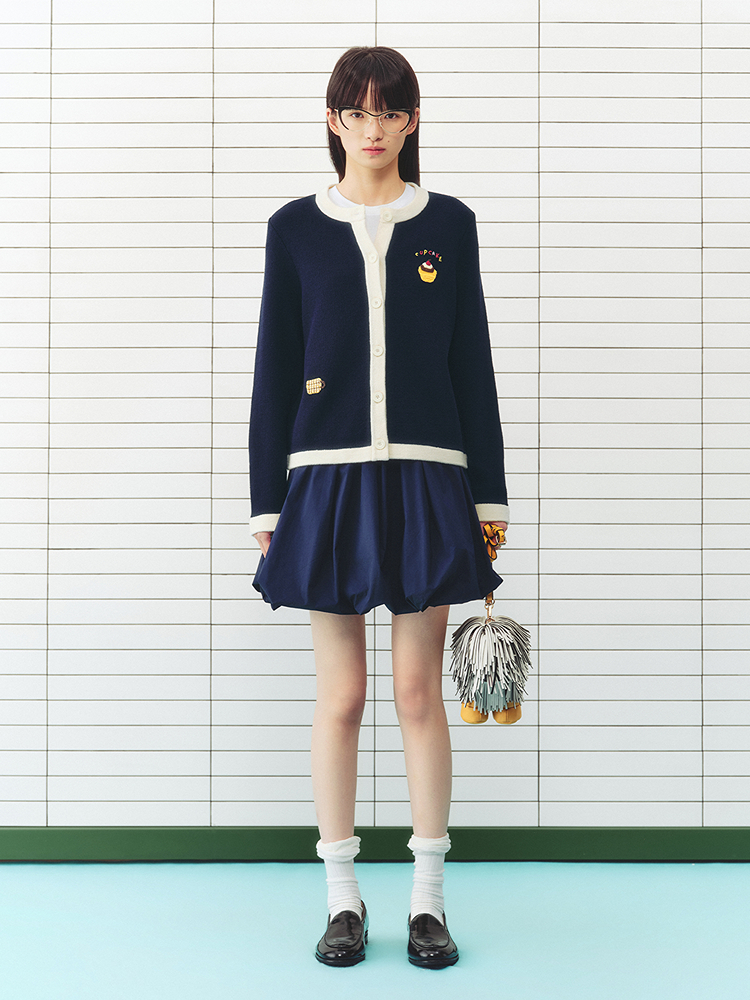 ToyzY2026春季新款趣味蛋糕钩花毛针织衫ZC36106870