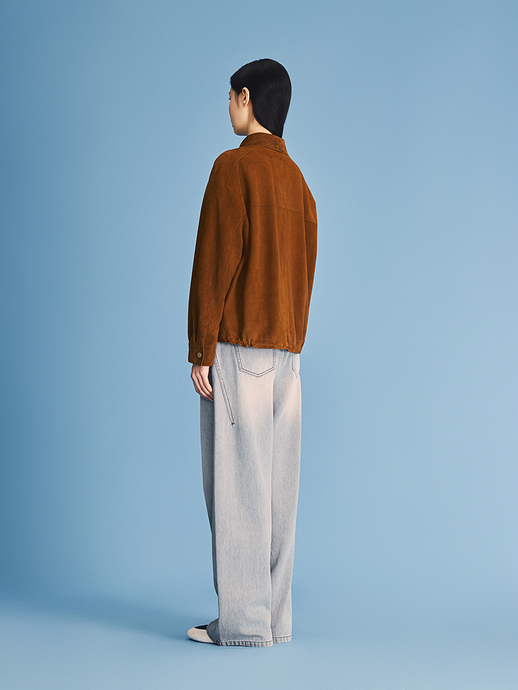 PSALTER诗篇 2026春季新款反绒皮绵羊皮衣6C66109263