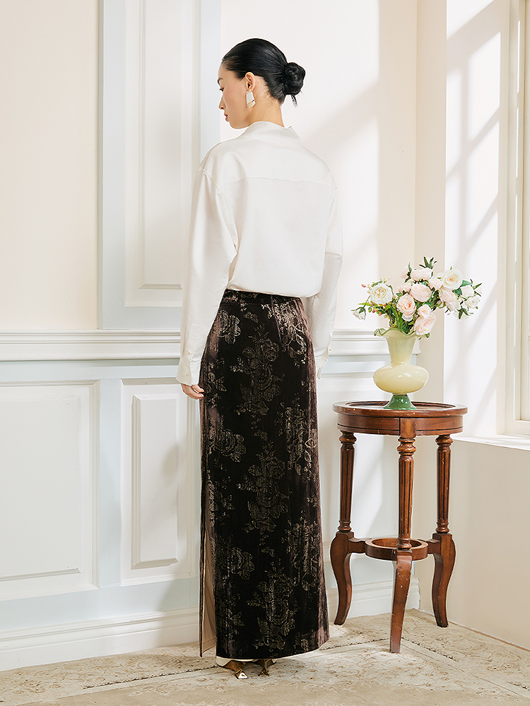 Song of Song歌中歌2026春季新品本白丝棉缎光衬衫5C36130130