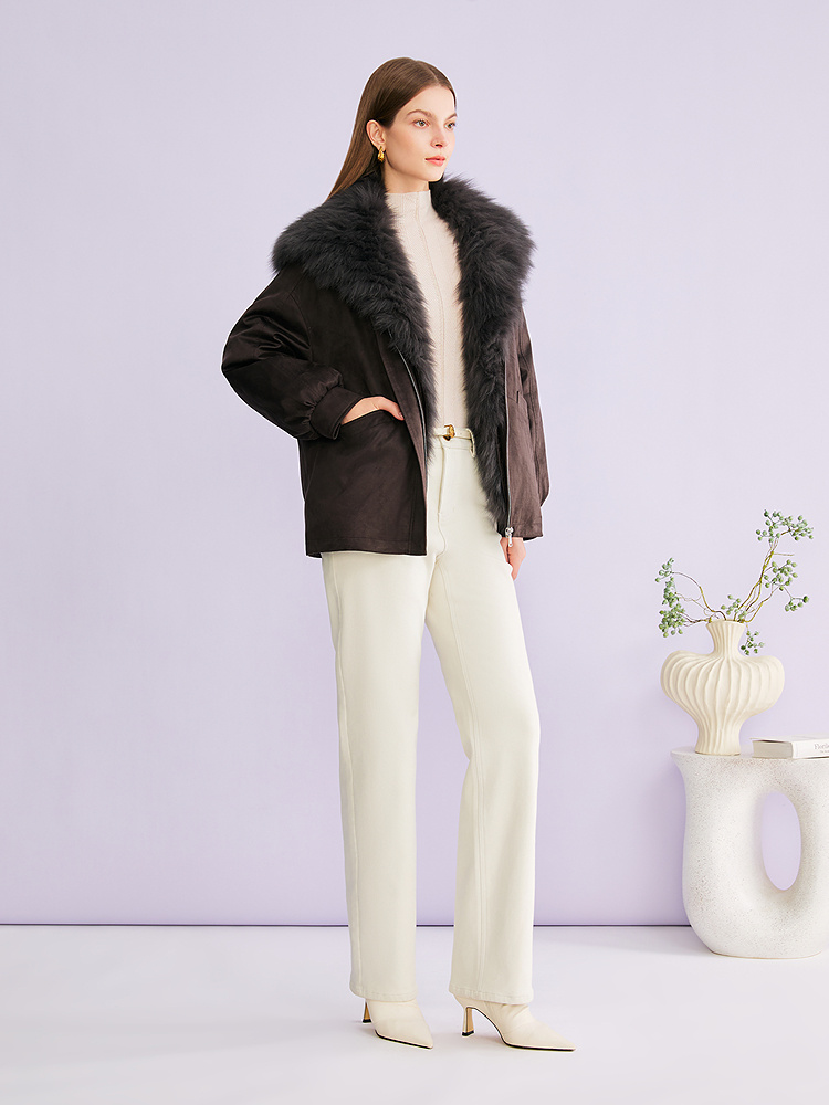 26年音儿春季新款狐狸毛白鹅绒【可拆卸】8C66108136