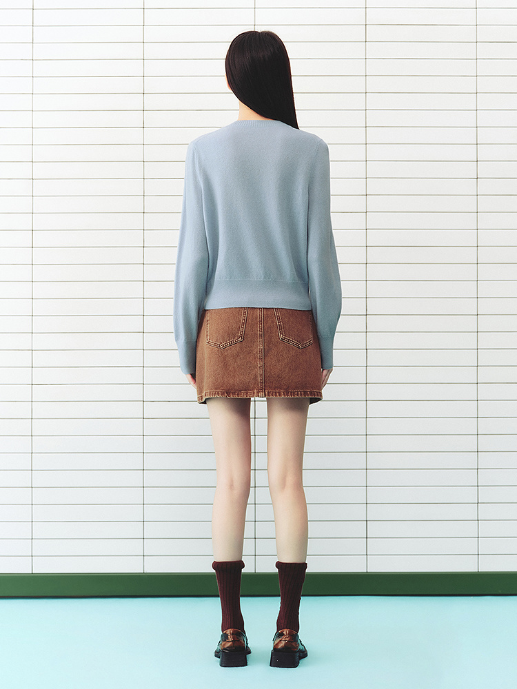 ToyzY2026春季新款字母绣花舒适羊毛针织衫ZC36106810