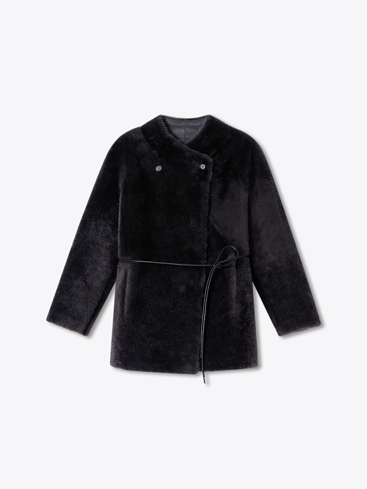 PSALTER诗篇 时尚高级皮毛一体皮草外套6C66109183