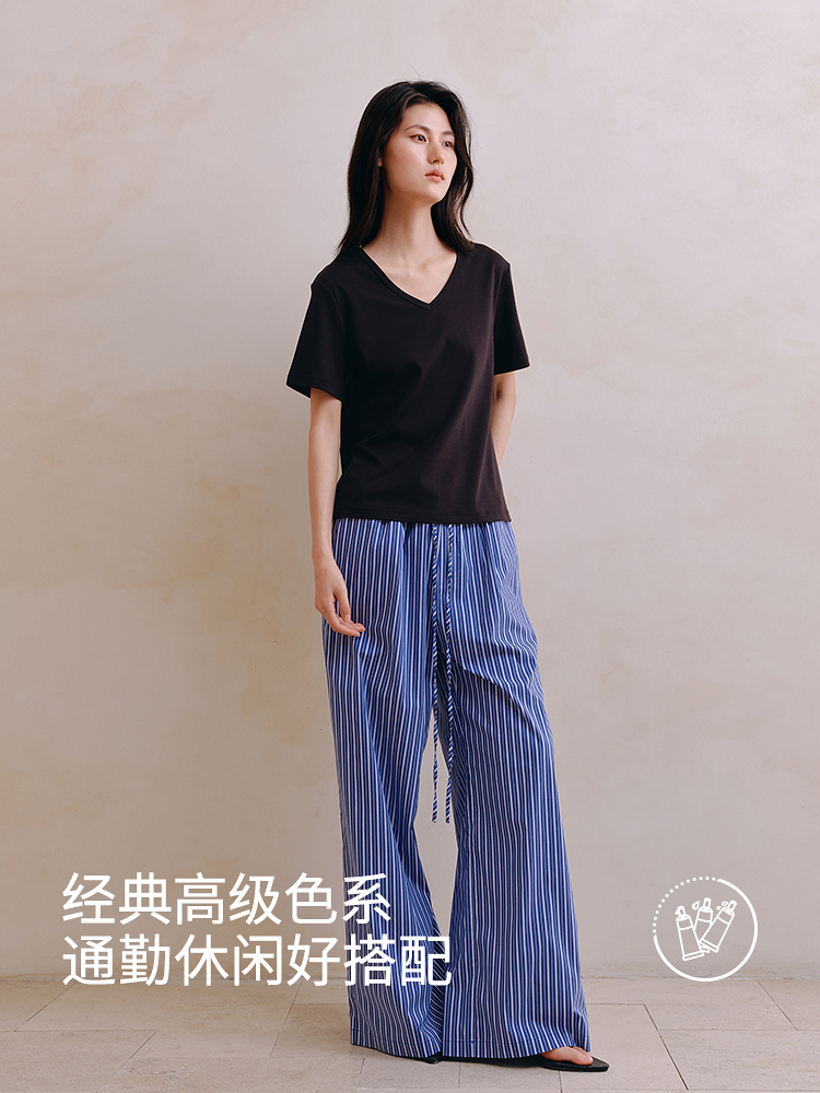 7A抗菌超柔100%长绒棉V领T恤8J35227220