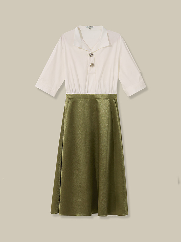 Song of Song歌中歌2026春季假两件拼接通勤衬衫连衣裙5C66105150