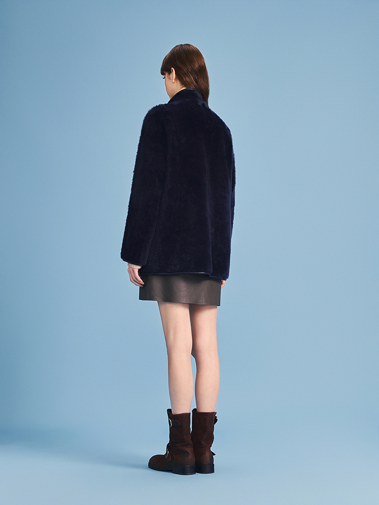 PSALTER诗篇  2026春季新品奢华真皮毛一体皮草外套6C66109203