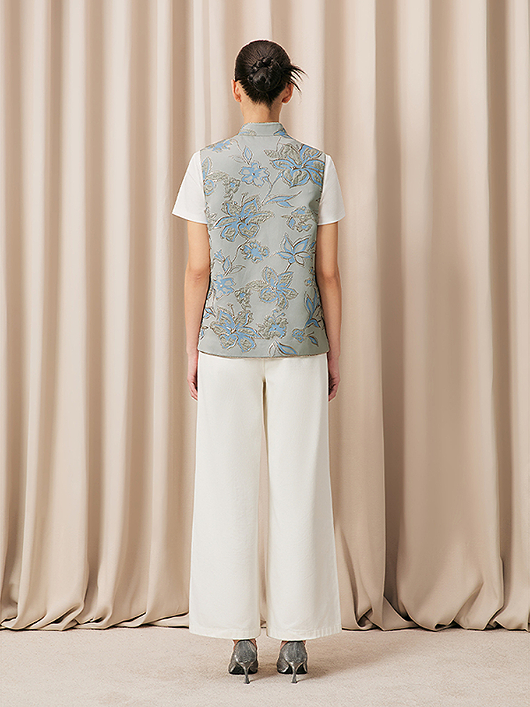 Song of Song歌中歌2026春季新中式雅致提花马甲5C66101016