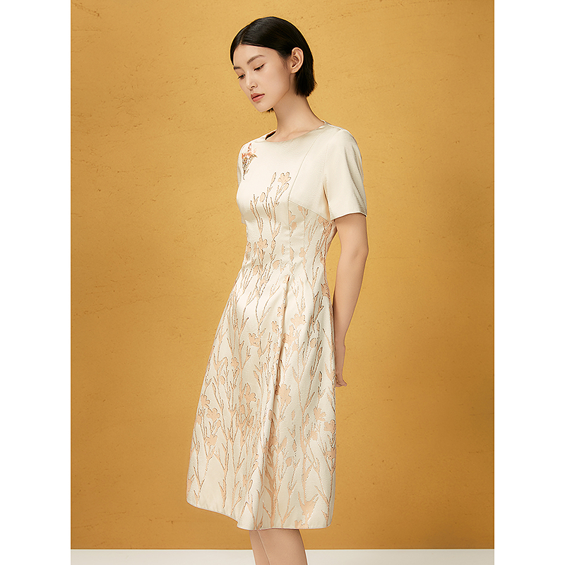 Song of Song歌中歌2025秋季新品精致定位提花高奢连衣裙5C65305660