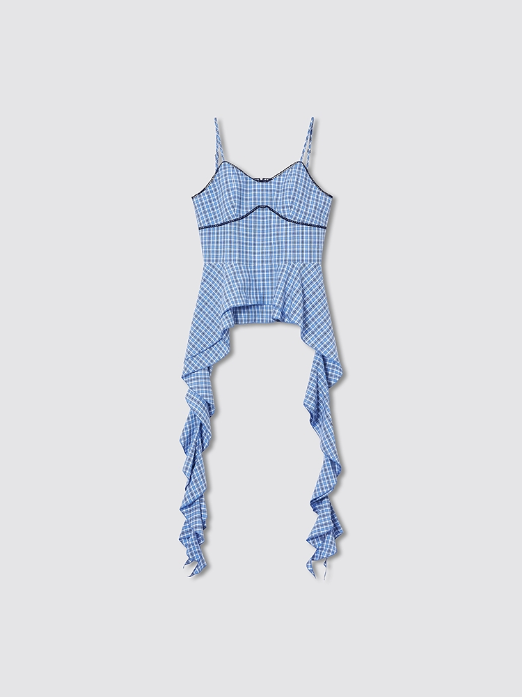 SALT.P可颜 2026春季新款撞色格纹吊带背心AC36104030