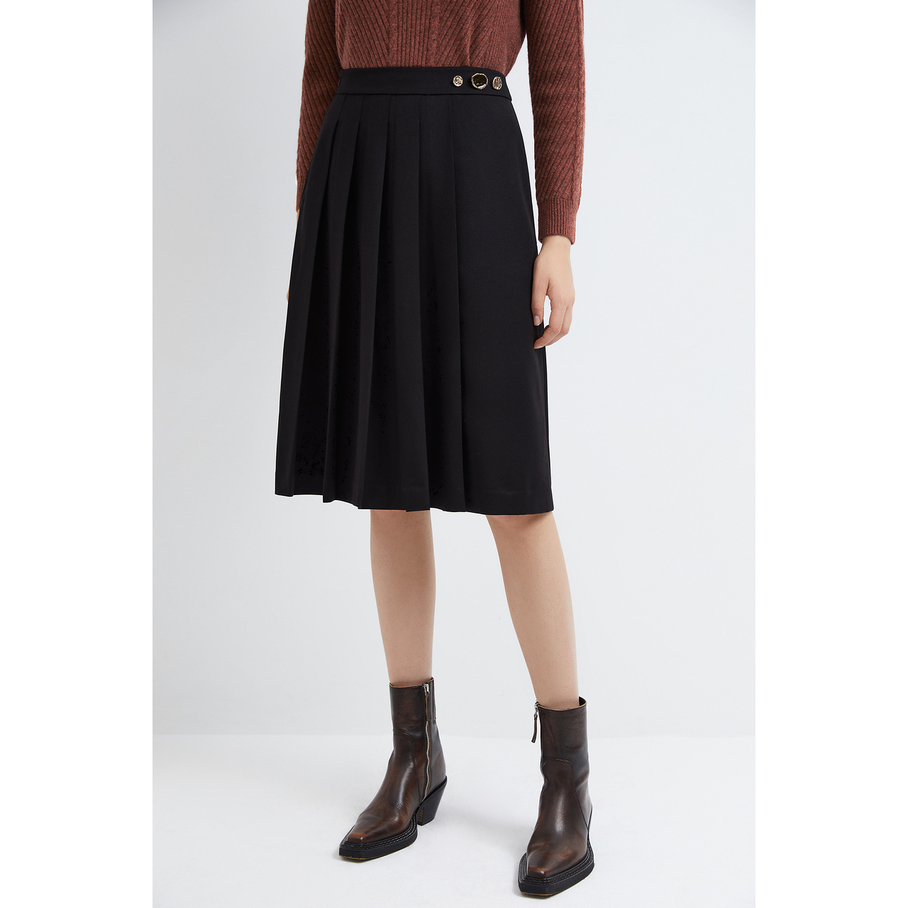 INSUN恩裳2022冬季新款女裙9C62550070