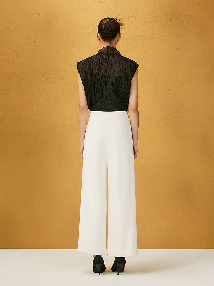 SongofSong歌中歌2025冬季新品压褶薄纱新中式美学背心5C35504010