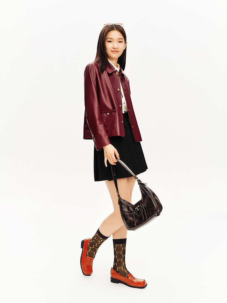 PSALTER诗篇 安哥拉红时尚皮衣6C64309153