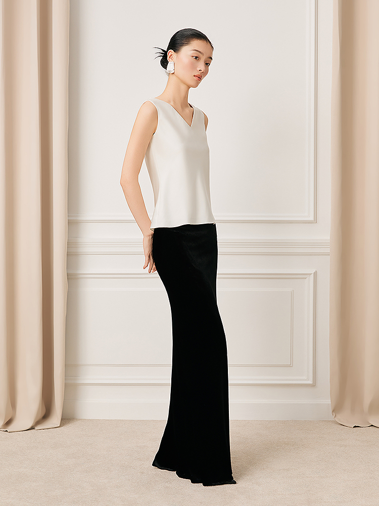 Song of Song歌中歌2026夏季新品桑蚕丝精致收腰背心5C36204020