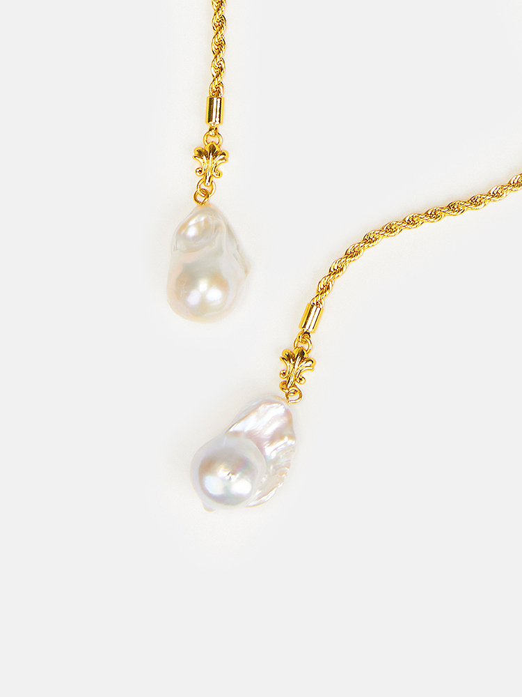 Song of Song歌中歌2024冬季金色淡水珍珠装饰项链5C34596020