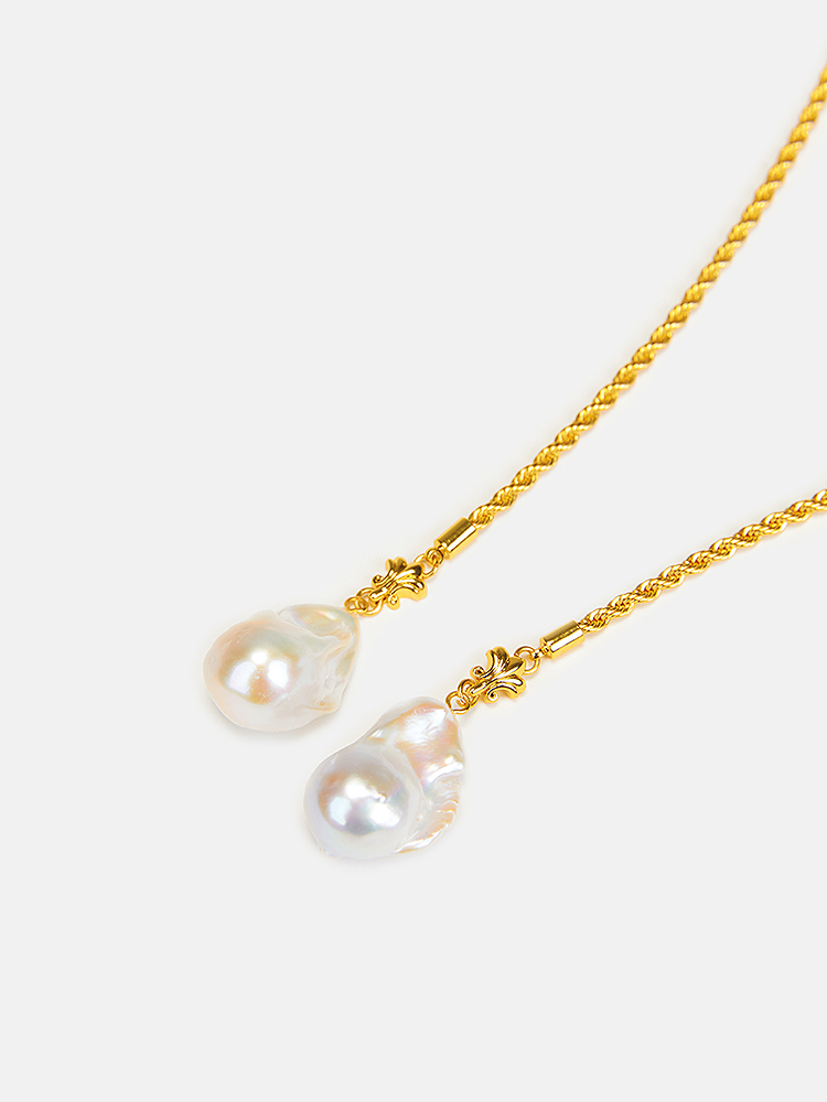 Song of Song歌中歌2024冬季金色淡水珍珠装饰项链5C34596020