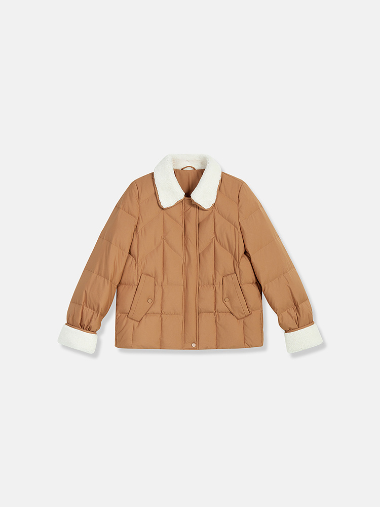 音儿2025冬桑蚕丝混纺羽绒服/棉服8C65308146