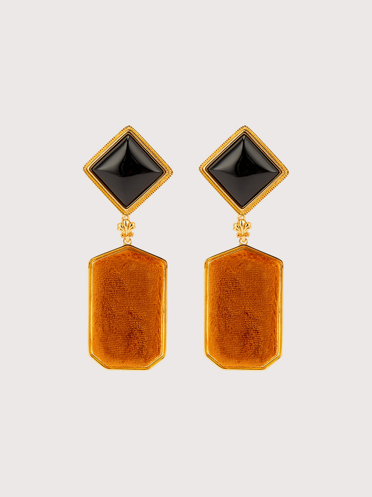 SongofSong歌中歌2024秋季金色撞色巴洛克耳环5C34394010