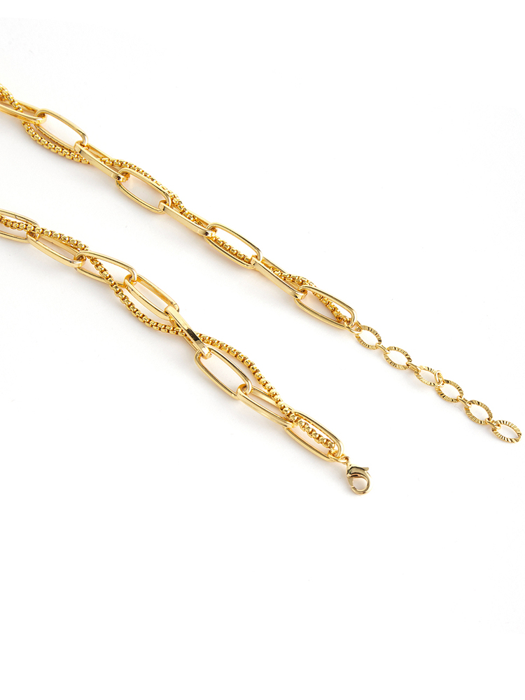 INSUN恩裳2024夏装时尚双层锁骨链珍珠项链9C34296040