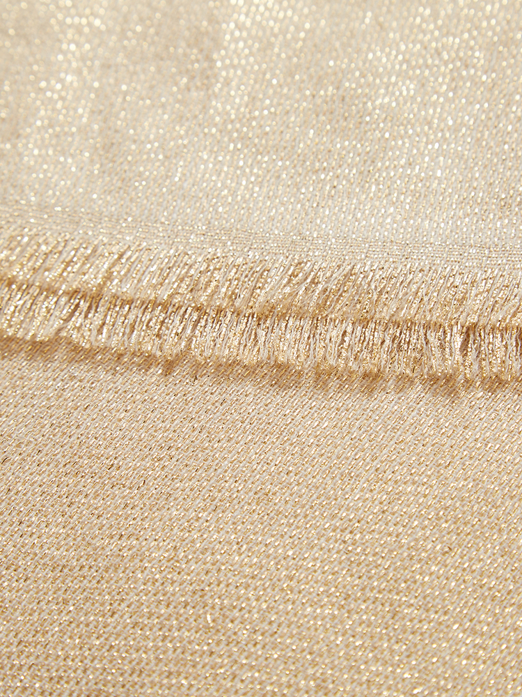 SongofSong歌中歌2024秋季浅金色羊绒围巾5C34390010