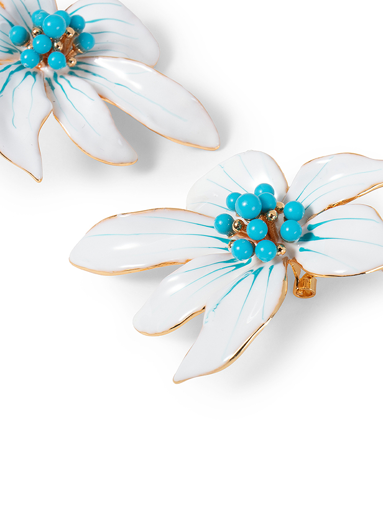 SongofSong歌中歌2025春季金色天然绿松石点缀精致耳环5C35194020