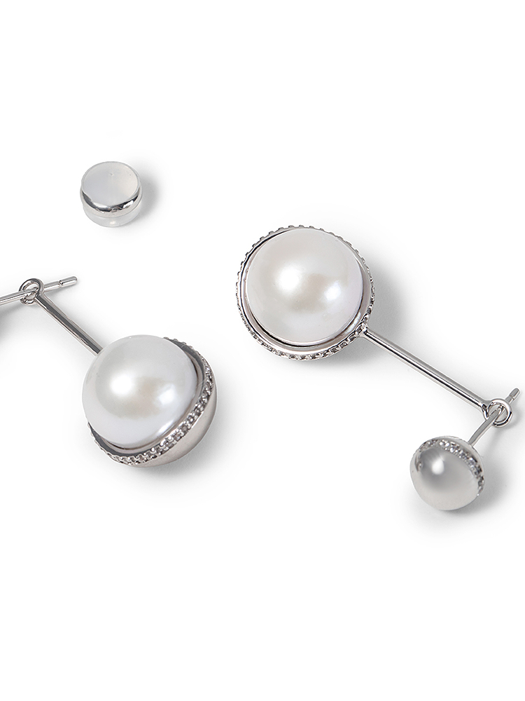 SongofSong歌中歌2025春季银色淡水珍珠耳环5C35194030