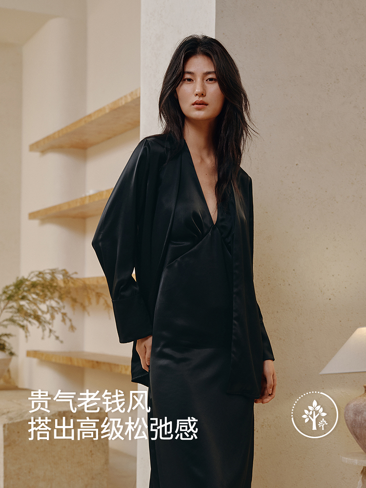 极简风醋酸衬衫外套8J35227120