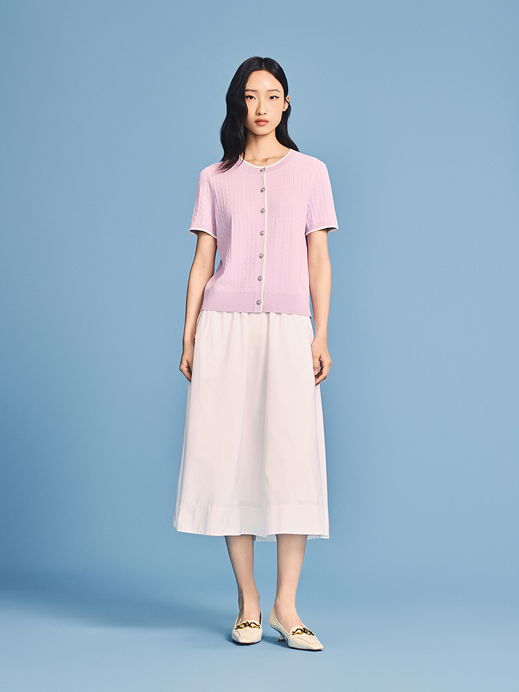 PSALTER诗篇 2026夏季新款曲珠凉感针织衫6C66206433