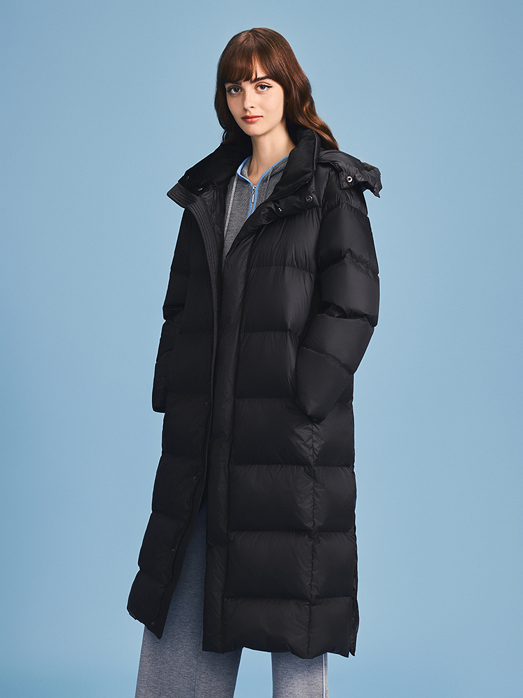 PSALTER诗篇 2026春新款高克重38/358g鹅绒填充长款连帽鹅绒服6C66108243