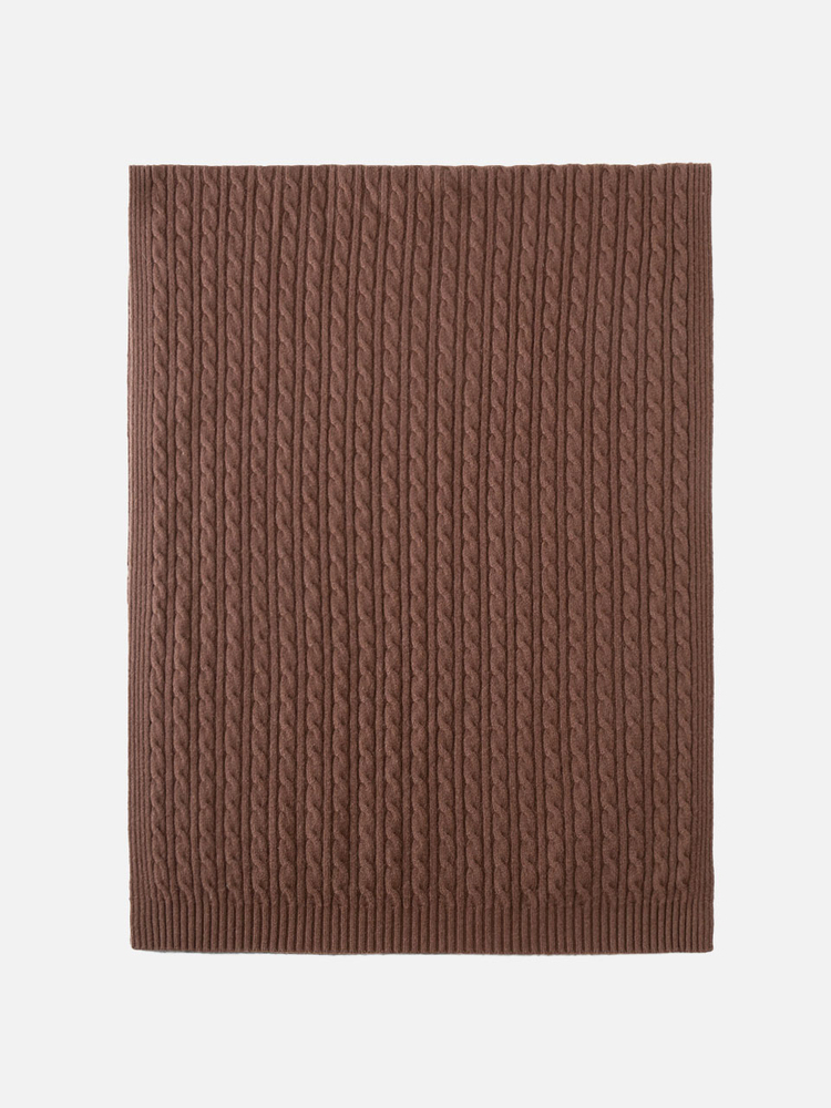 INSUN恩裳2024冬季复古羊毛羊绒长款围巾9C34590010