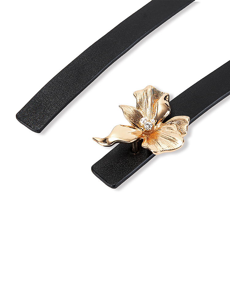 Song of Song歌中歌2025秋季金色立体花卉腰头时尚皮带5C35395010