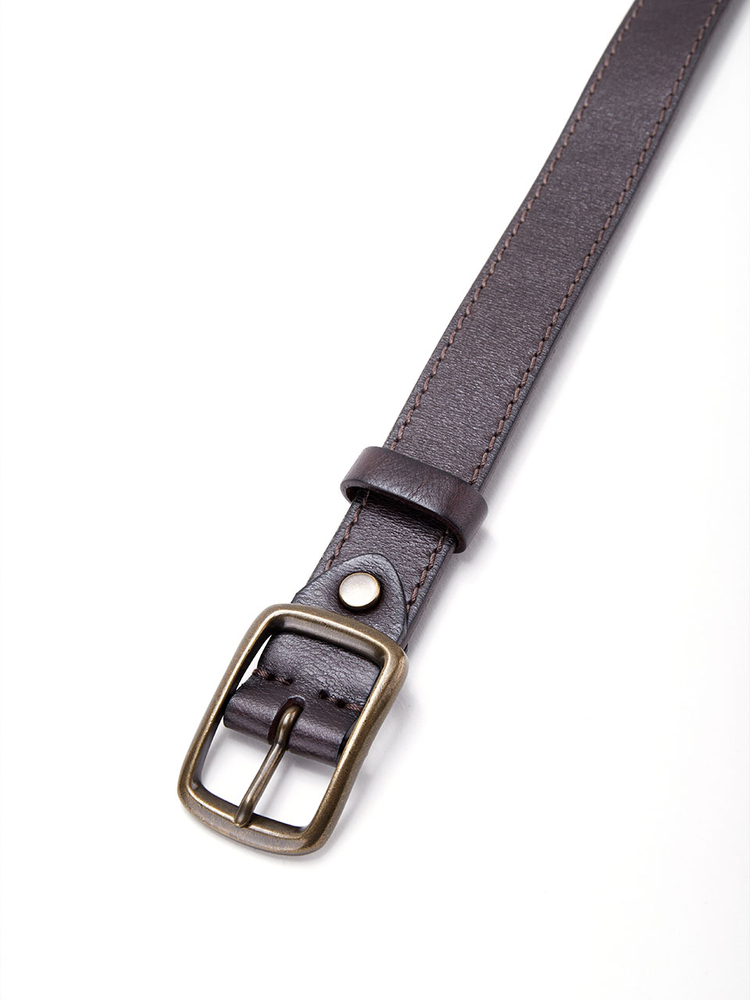 INSUN恩裳2024冬季复古古铜扣牛皮真皮皮带9C34595010