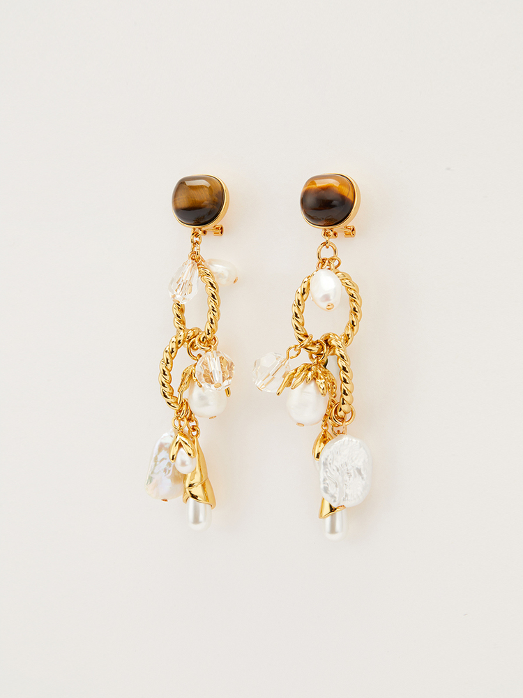 SongofSong歌中歌2024夏季金色珍珠吊坠耳环5C34294040