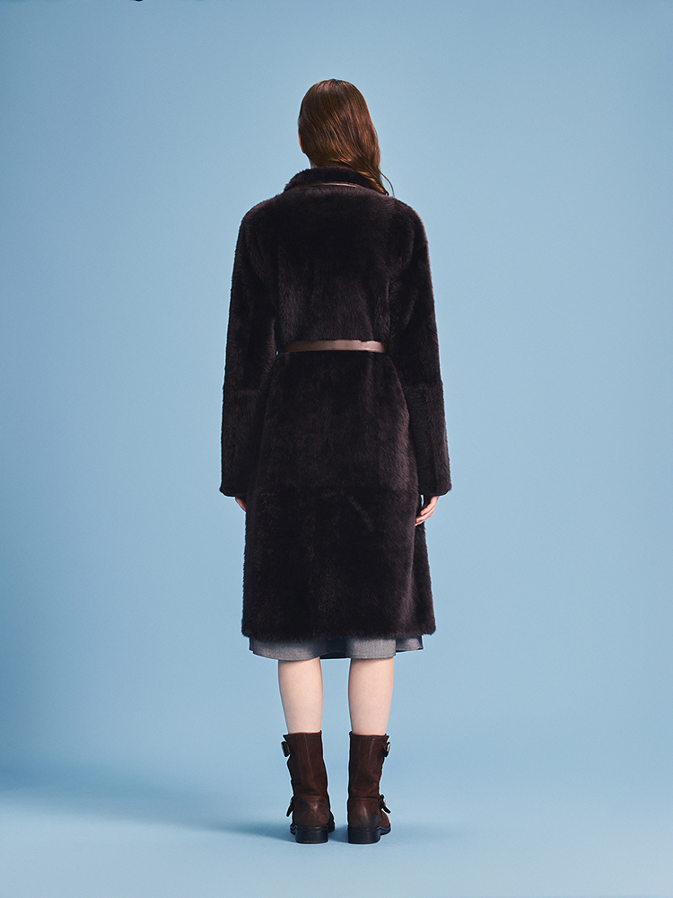 PSALTER诗篇 2026新款奢华真皮毛一体皮草外套6C66109223