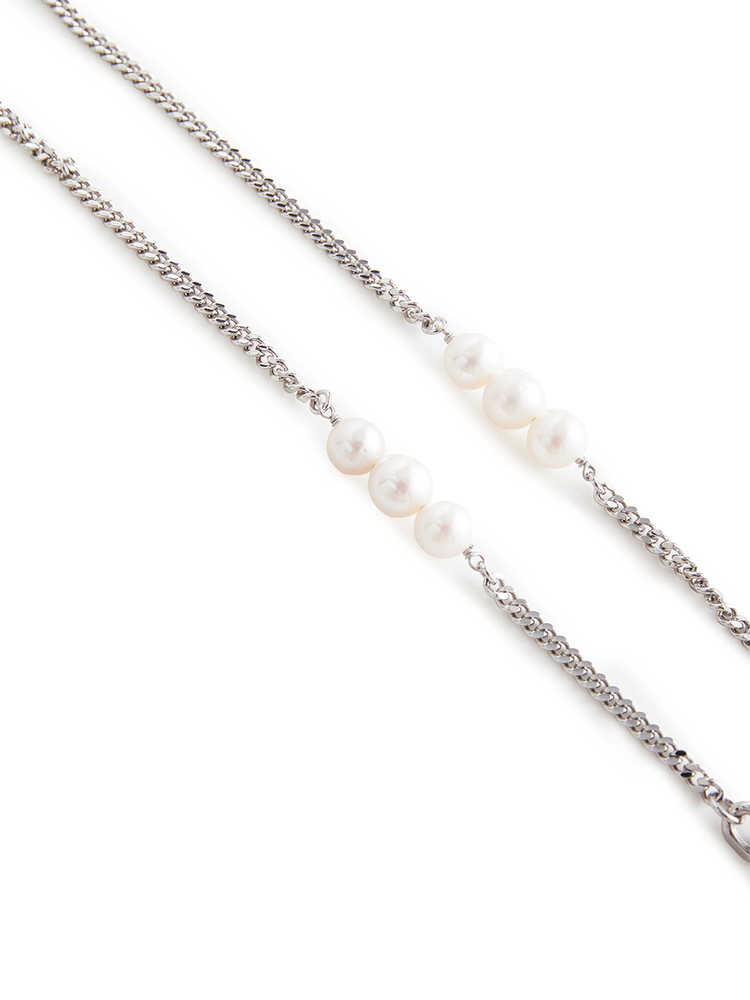 INSUN恩裳2024秋季天然淡水珍珠拼接设计感项链9C34396030