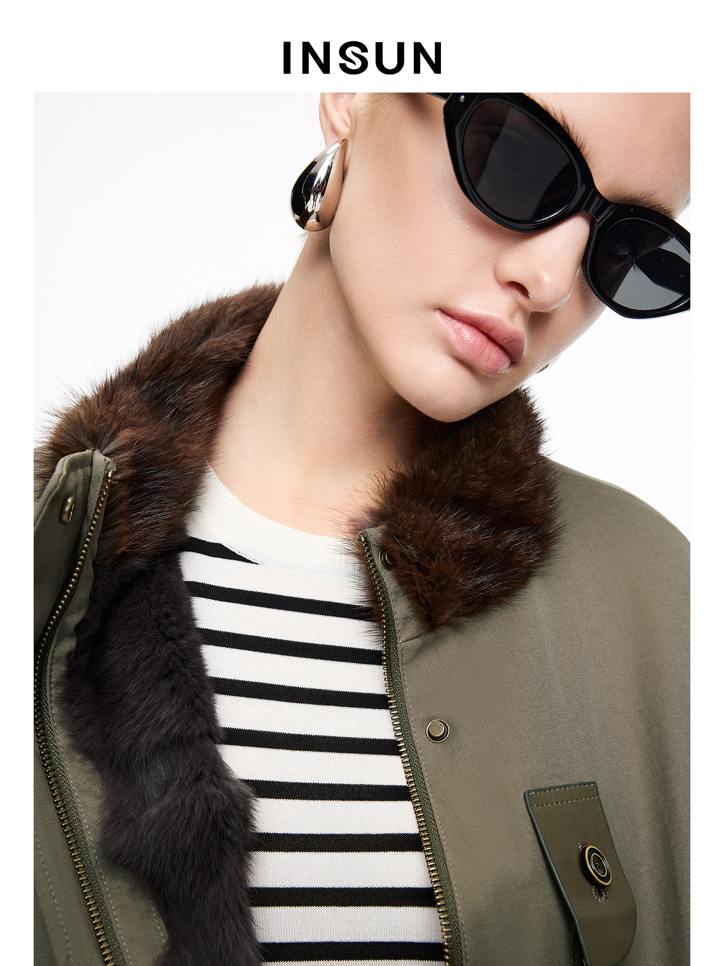 INSUN恩裳2025冬新款皮草9C45509010