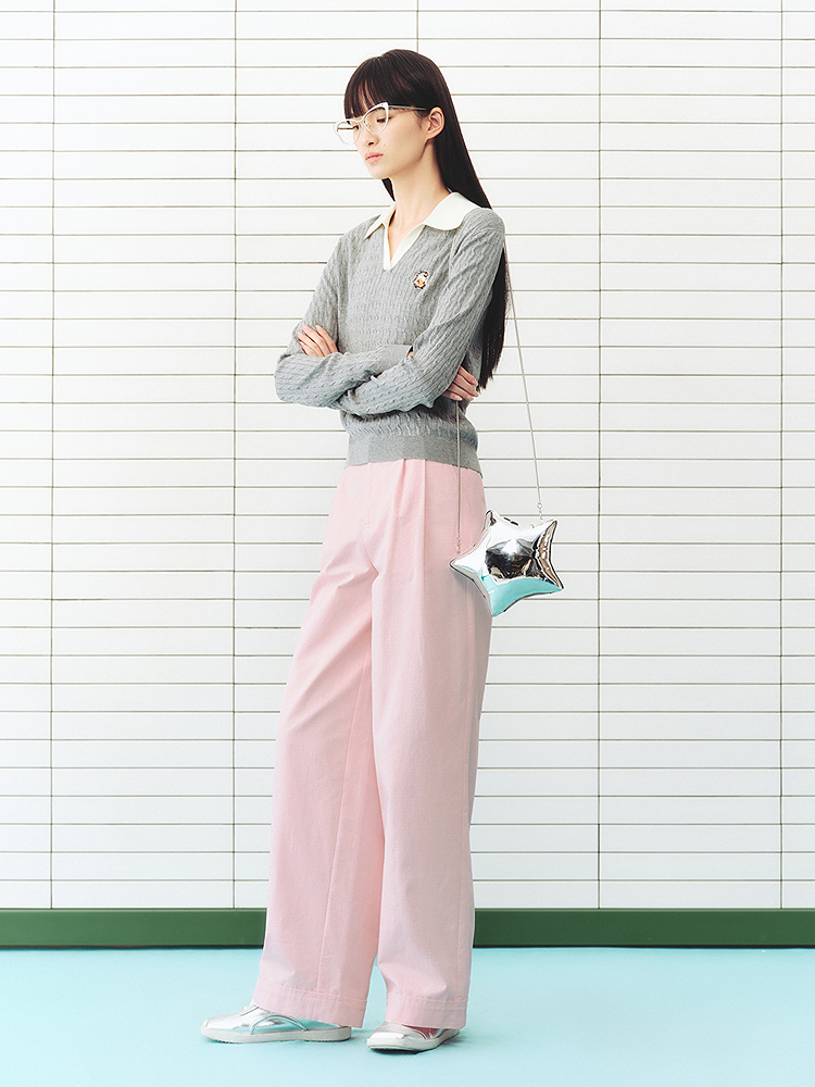 ToyzY2026春季新款刺猬刺绣垂顺感毛针织衫ZC36106850