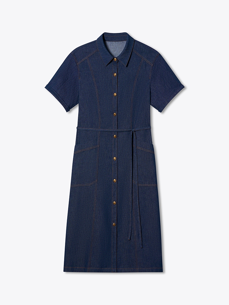 PSALTER诗篇 复古收腰牛仔连衣裙6C65205443