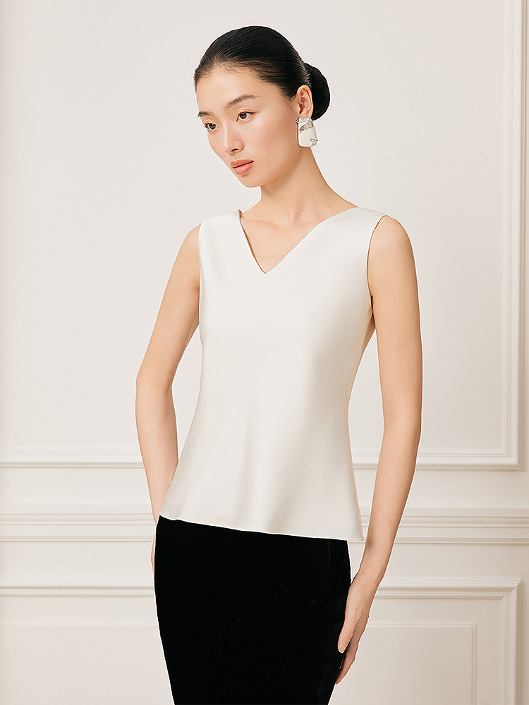 Song of Song歌中歌2026夏季新品桑蚕丝精致收腰背心5C36204020