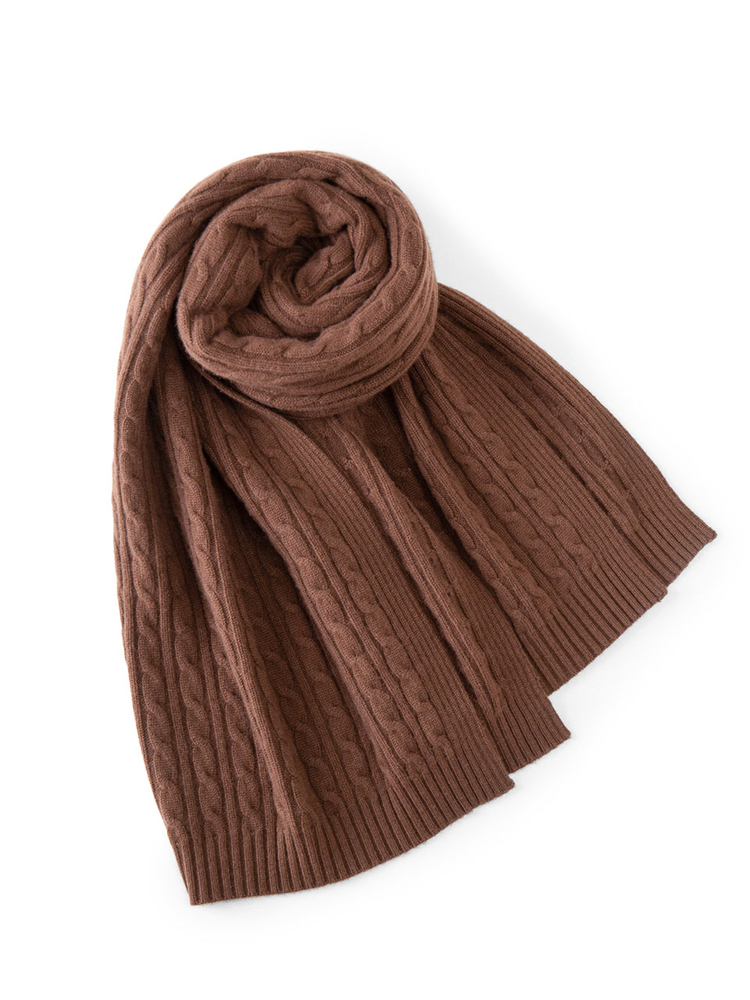 INSUN恩裳2024冬季复古羊毛羊绒长款围巾9C34590010