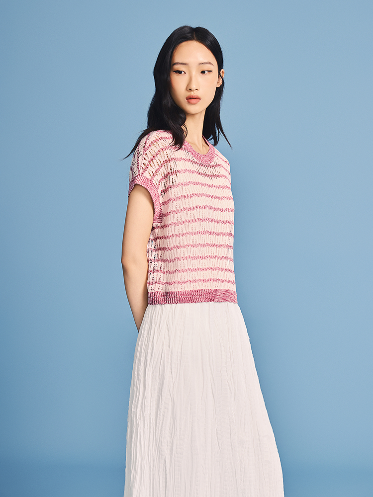 PSALTER诗篇 2026夏季新款真两件针织衫+背心连衣裙6C66205283