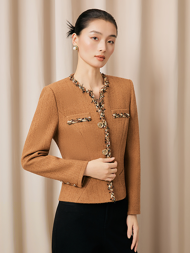 Song of Song歌中歌2026冬季新款经典小香风外套5C66510020